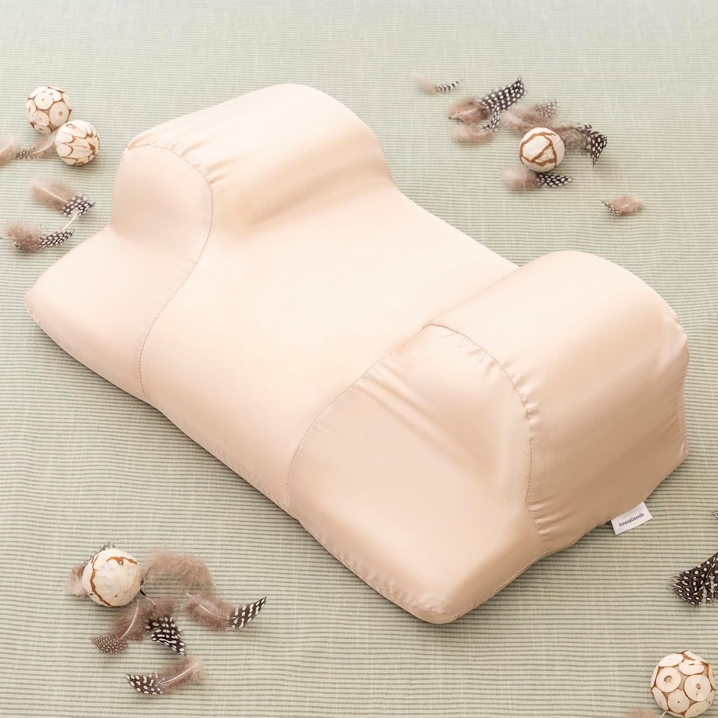 Oreiller cervical anti-rides InnovaGoods avec housse en satin Youthlow, multicolore