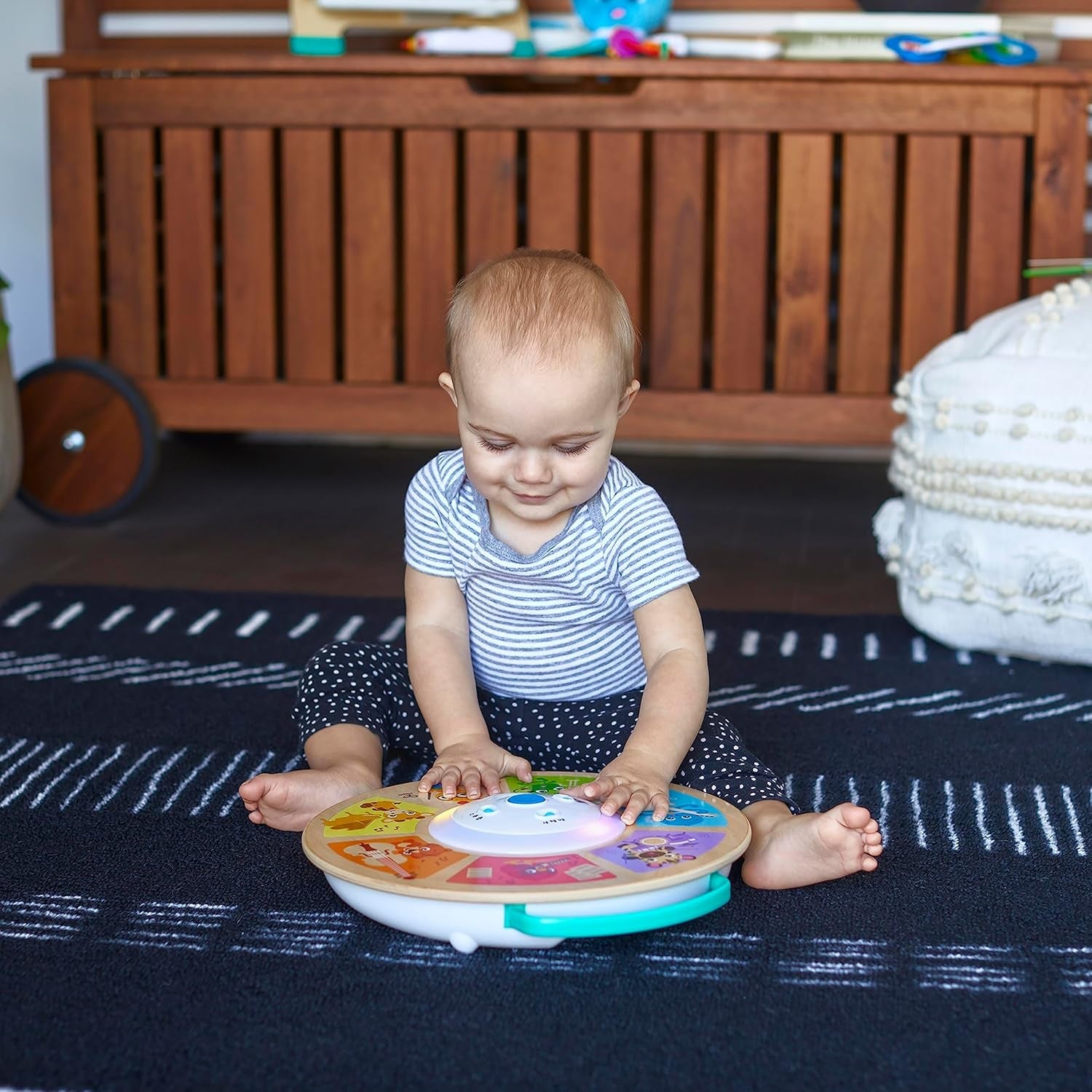 Baby Einstein, Hape, Cal's Smart Sounds Symphony Magic Touch Jouet d'activité électronique en bois en 3 langues (anglais, français et espagnol), 3 modes, à partir de 6 mois Jouets pour bébés Naty Shop