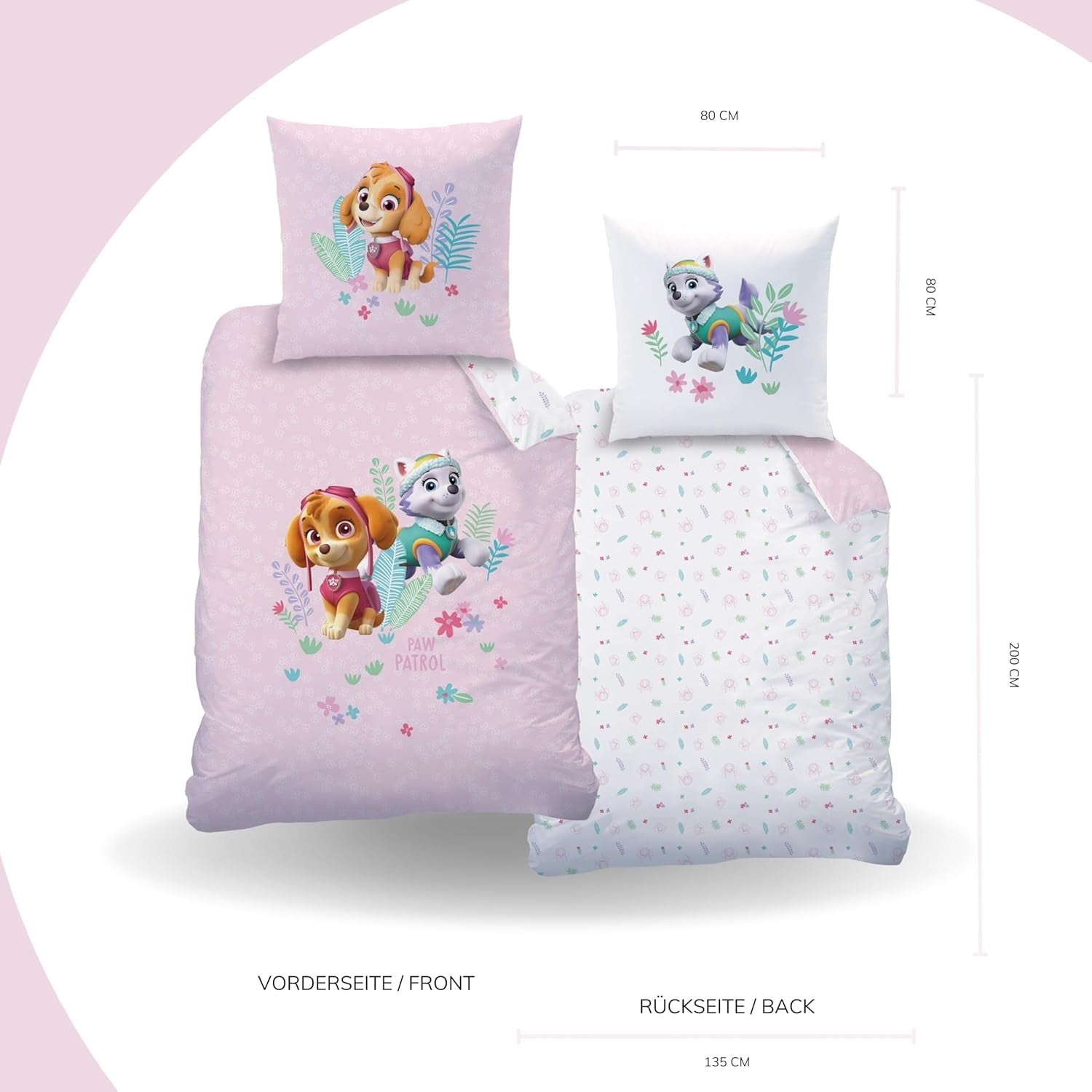 Linge de lit Paw Patrol, 100% coton Linge de lit - enfant Naty Shop