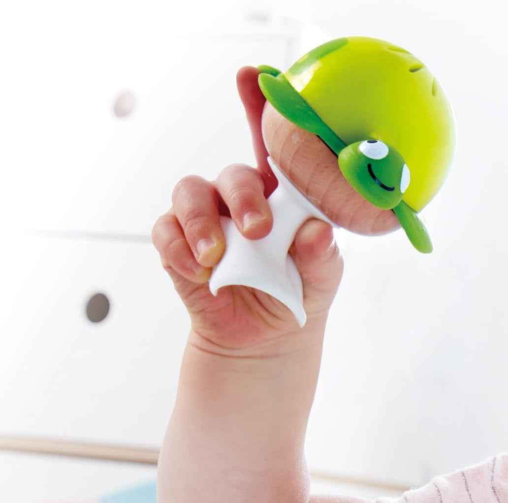 Ensemble hochet avec ventouse Hape | Trois animaux avec éléments d'anneau de dentition, tortue, poulpe et baleine | Jouet d'apprentissage dès 0 mois Bebe Toys Naty Shop