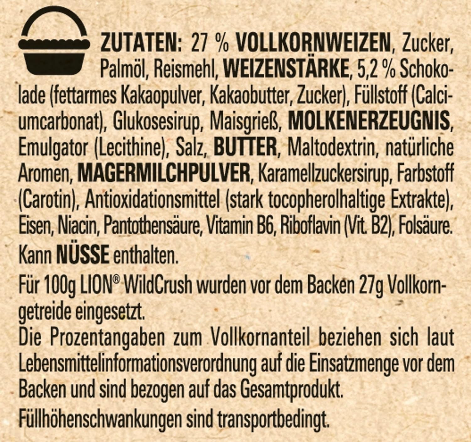 Nestlé LION WildCrush Céréales de petit-déjeuner au chocolat et au caramel, paquet de 8 (8 x 360 g)