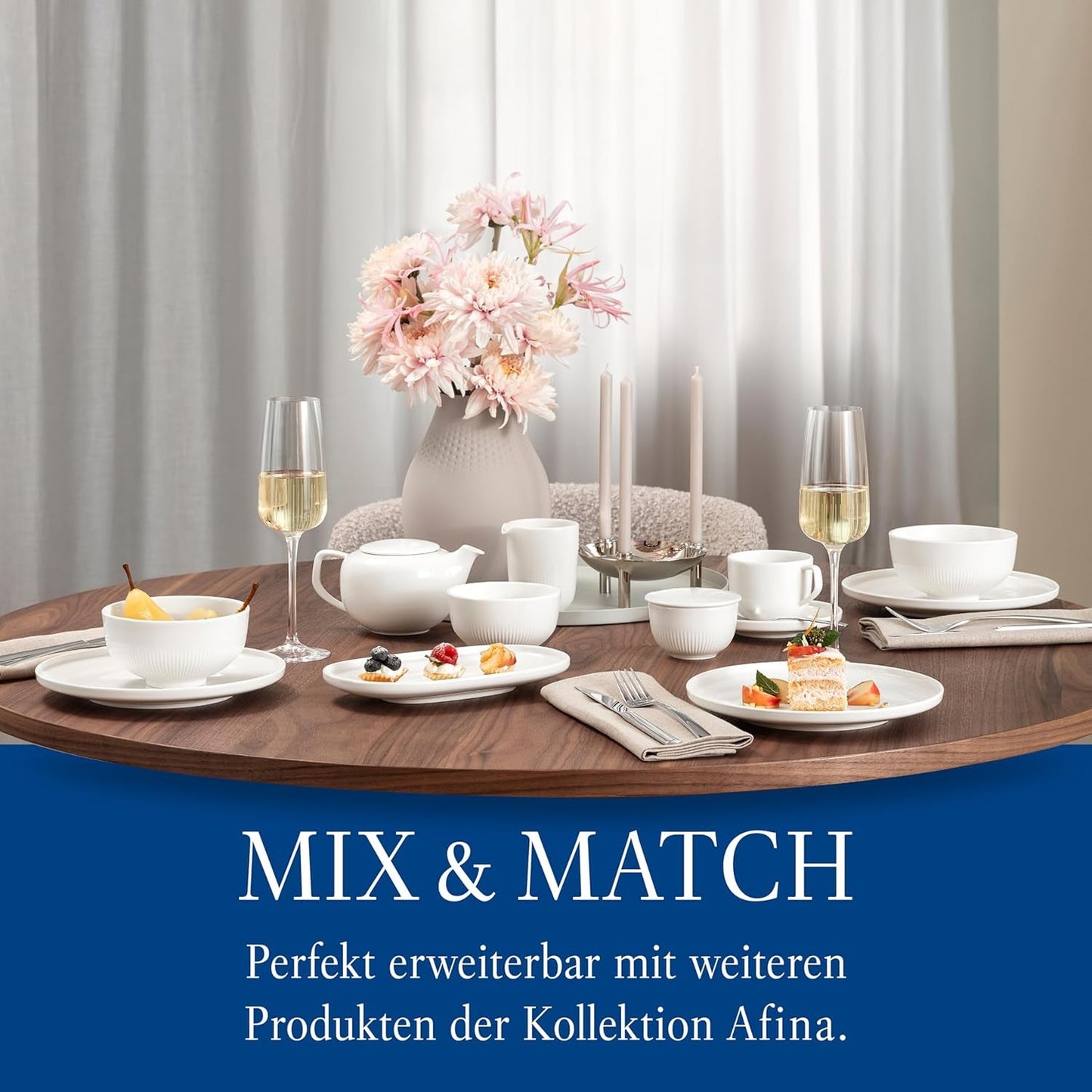 Villeroy & Boch - Tasse à lait Afina 170 ml, Blanc, Passe au lave-vaisselle, Passe au micro-ondes, Carafe à lait, Accessoire à café, Verseuse en céramique, Soucoupe, Vaisselle, Porcelaine Premium