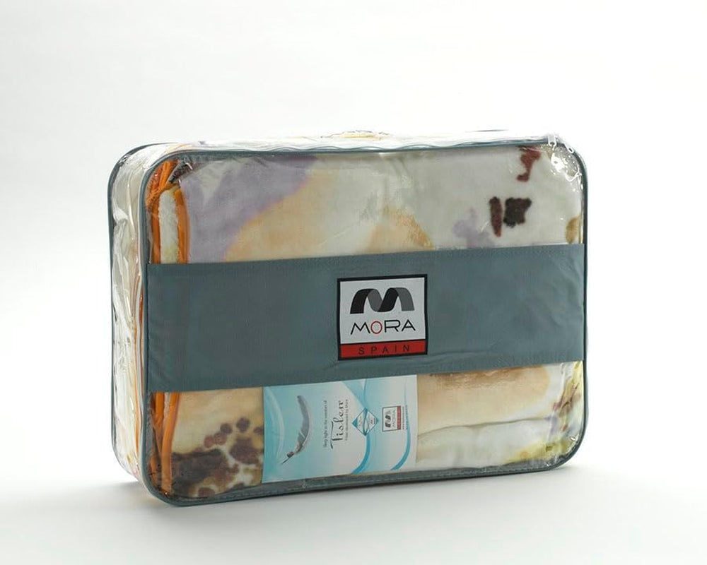 Couverture imprimée, grand volume, 100% polyester, 450 g/m², douce, pour l'automne/hiver, design Harmony N10, 170 x 240 cm, pour lit 90/105 cm, couettes et édredons gris Naty Shop