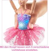 Poupée Barbie Dreamtopia Magic Light Ballerine avec tutu rose et cheveux blonds, 5 effets lumineux et sonores, Barbie mobile, 3 ans et plus, HLC25 Naty Shop Dolls