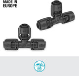 Gardena Système d'irrigation micro-goutte en T 13 mm (1/2") : connecteur pour tuyaux d'alimentation de 13 mm, branche en T, irrigation automatique, réutilisable (13201-20)