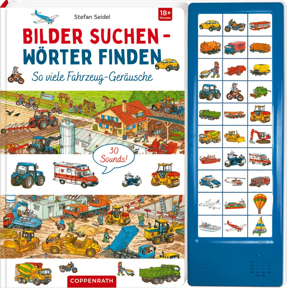 Tant de sons de véhicules : 30 sons (Rechercher des images - Trouver des mots) Baby Toys Naty Shop Book