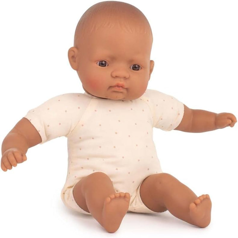 Poupées Miniland : poupée latino-américaine, 32 cm, corps en tissu doux, boîte cadeau