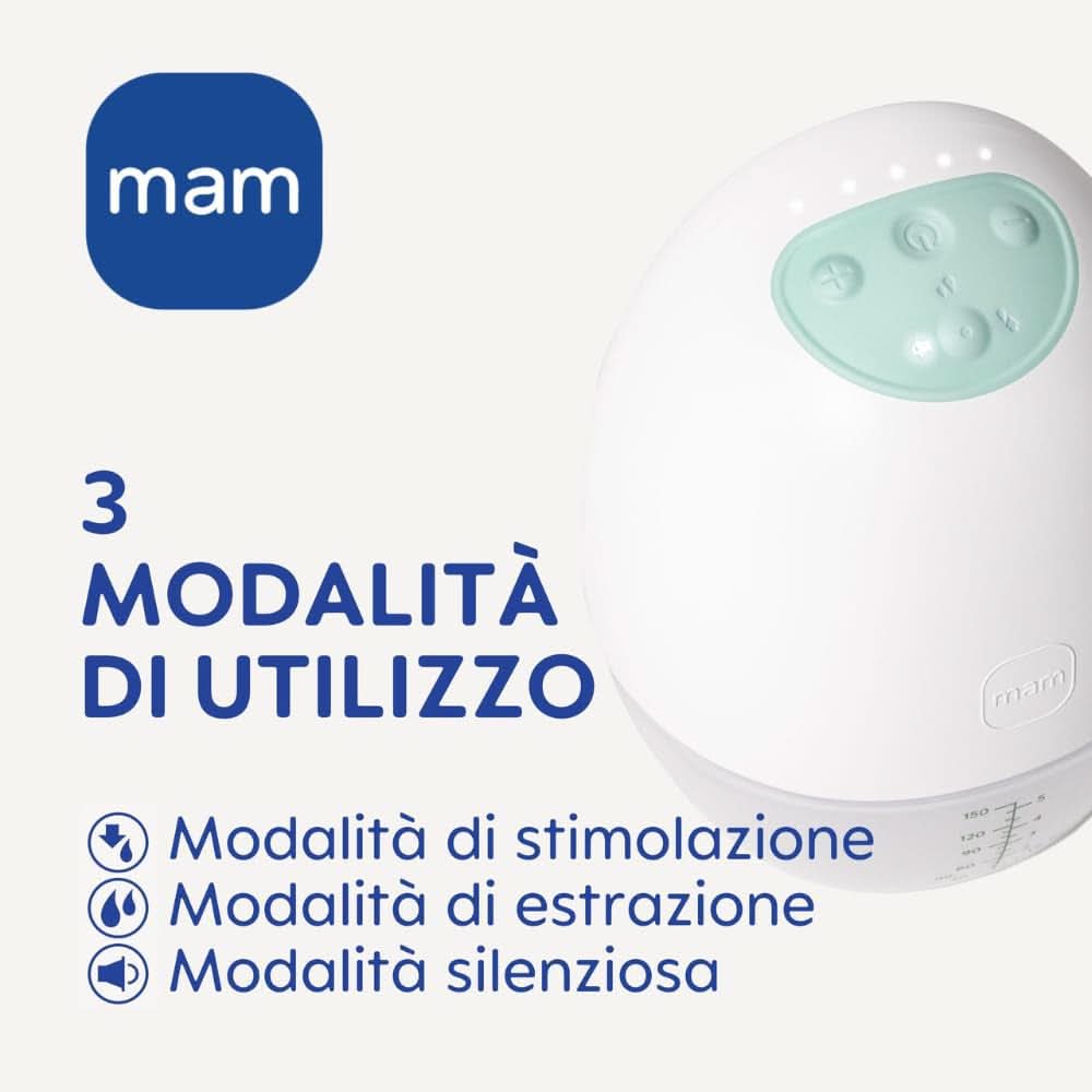 MAM Move Tire-lait double, portable, 3 modes de fonctionnement et 5 niveaux d'intensité Accessoires Alimentation et Allaitement Bebe Naty Shop