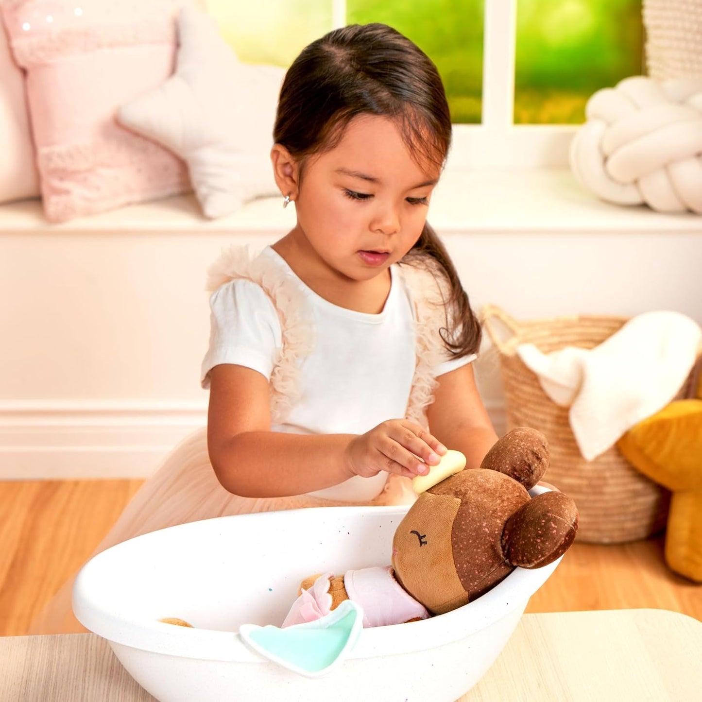 LullaBy – Baignoire pour poupée – Ensemble de bain – Jouet de bain – Accessoires pour poupée – Jeu d'eau réaliste – Enfants de 2 ans et plus