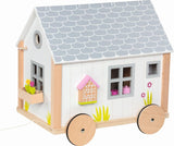 Goki 51477 - Petite maison Hygge en bois et textile pour mini poupées, maison de poupée mobile de style scandinave, 38 cm x 27 cm x 33 cm, lot de 40, à partir de 3 ans Maisons de poupées Naty Shop