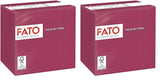 - Serviettes en papier jetables, idéales pour les apéritifs et les cocktails, paquet de 100 serviettes, taille 24X24, 4 épaisseurs, 2 épaisseurs, couleur bordeaux, papier 100% pure cellulose, certifié Fsc