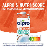 Alpro Kokosnussdrink ohne Zucker – Ohne Süßstoffe – Vegan et sans lait – Von Natur aus lactosefrei et fettarm – Riche en calcium et vitamines – 8 x 1 L