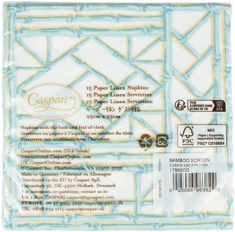 Serviettes à cocktail en bambou tendu, papier oeuf pingouin, lin, 15 pièces par paquet