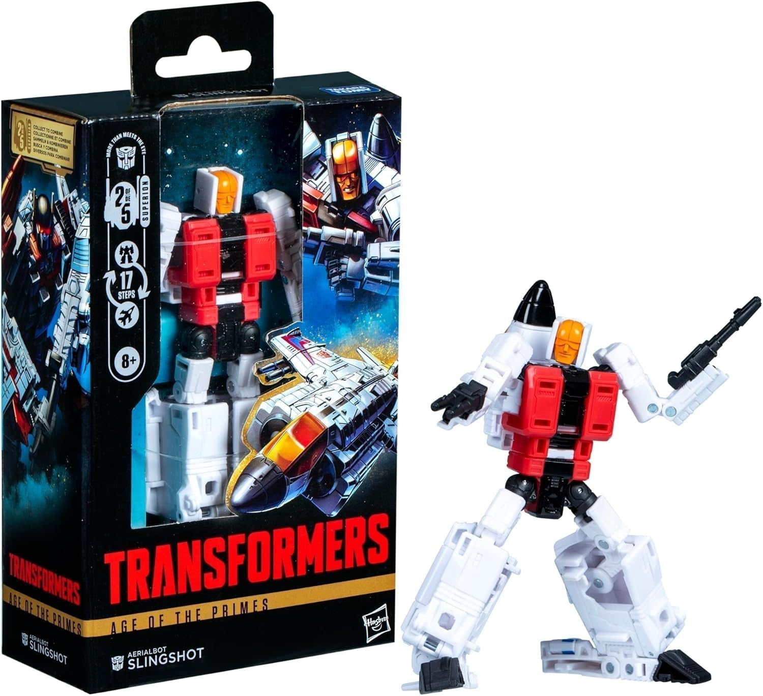 Transformers Age of the Primes Figurine d'action Aerialbot Slingshot de classe Deluxe Figurines Naty Shop
