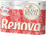 Papier toilette Renova Renova Grand Royal 4 épaisseurs - 6 rouleaux, Large (paquet de 5)