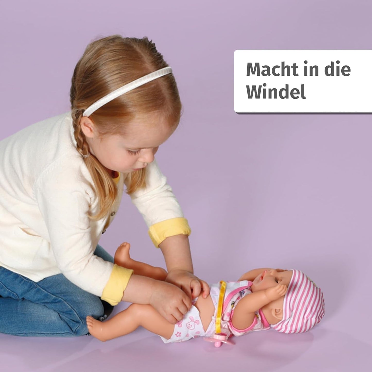 BABY Born Lena (fille) 36 cm, poupée avec 7 fonctions pour enfants à partir de 1 an, fonctionne sans pile, grande poupée 36 cm, 834596 Zapf Creation, poupées roses Naty Shop