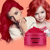 COLAYERIST Cire colorante temporaire lavable noire pour hommes et femmes Mascara capillaire pour fête ou cosplay Produits de coloration capillaire sans dégâts Teinture capillaire Naty Shop Rouge