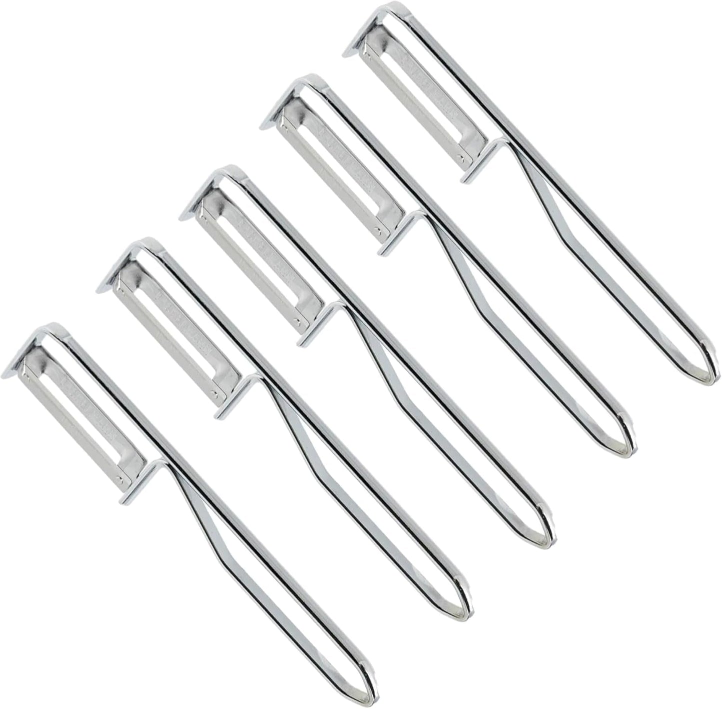 Éplucheur universel Fackelmann, lame en acier inoxydable Éplucheur Naty Shop Éplucheur économique Set 5 pièces