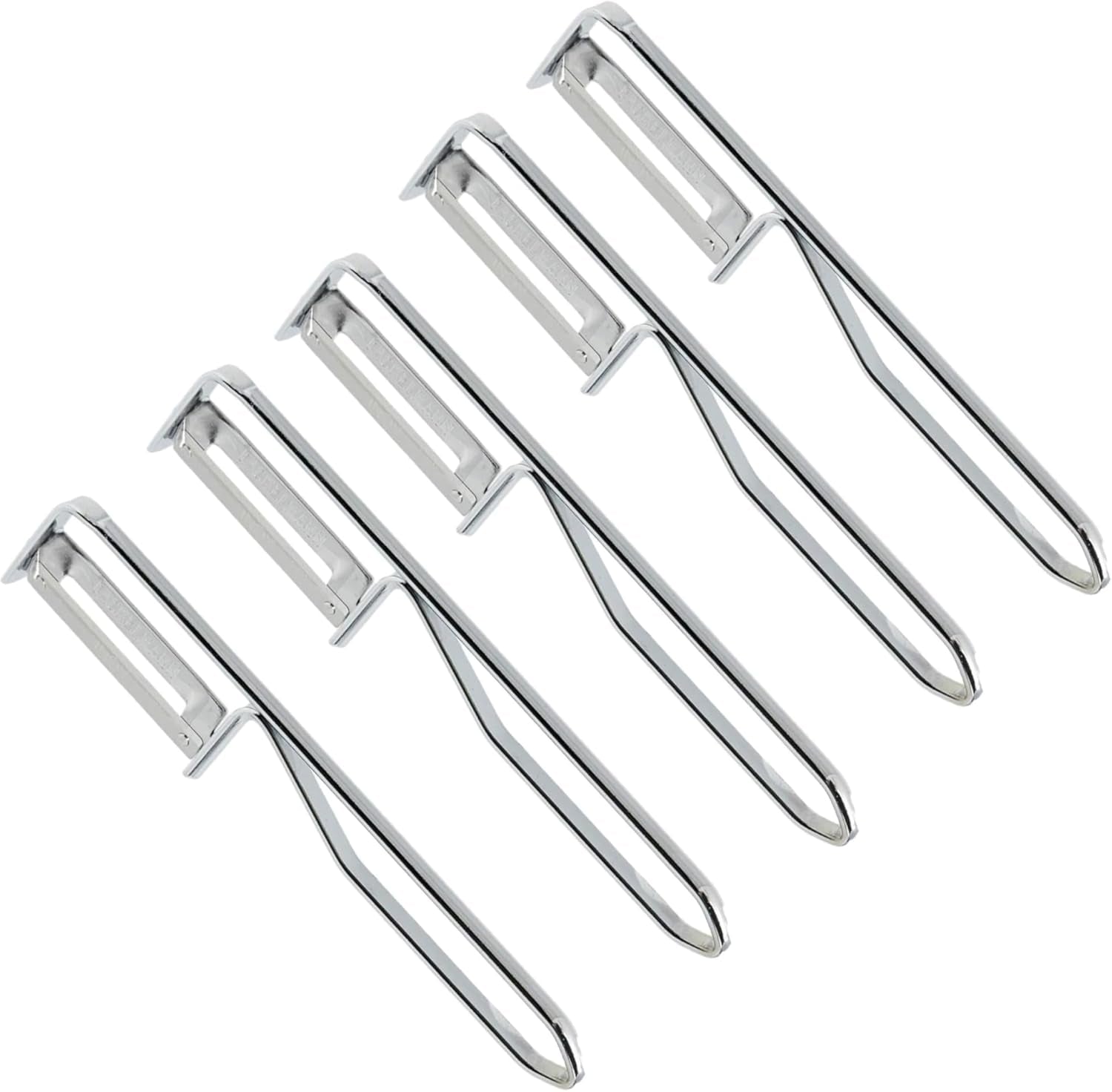 Éplucheur universel Fackelmann, lame en acier inoxydable Éplucheur Naty Shop Éplucheur économique Set 5 pièces