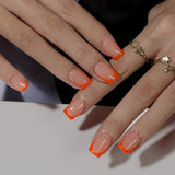 Faux ongles à pointe française courte – 30 pièces d'ongles noirs à coller sur des ongles carrés courts, faux ongles à pointe française avec colle, ensemble d'ongles artificiels carrés pour femme
