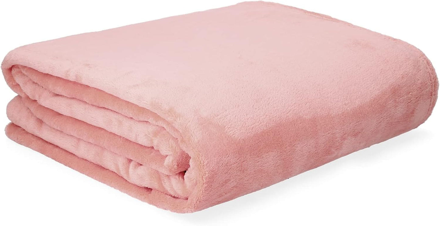 HOMLA Couverture polaire rouge moelleuse et chaude - pour canapé et lit Couverture confortable Couverture de canapé Couverture de salon - facile à entretenir 150 X 200 cm Rose Lits et couvertures Besuche den HOMLA-Store Rose Polyester rouge 150X200 Cm