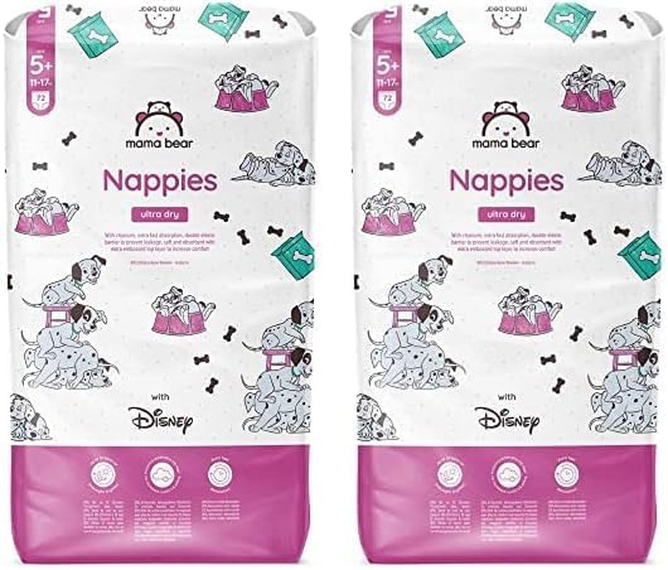 Marque Amazon : Mama Bear Disney Couches Ultra Dry, taille 3 (4-9 kg) – Boîte mensuelle, blanche, 172 pièces (2 paquets de 86)