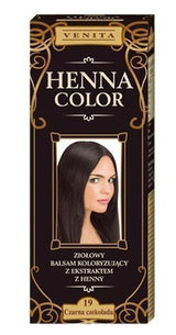 Henna Color 111 Après-shampooing naturel pour cheveux blonds, effet de coloration naturelle, henné Eco, teinture capillaire, Naty Shop noir, 75 ml (1 paquet)