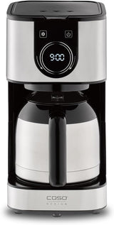 Cafetière CASO Selection C 10 Thermo Design – Boîtier en acier inoxydable, carafe isotherme 1,2 l (10 tasses), commandes tactiles et minuterie, fonction Aroma PLUS, filtre permanent, filtre anti-goutte
