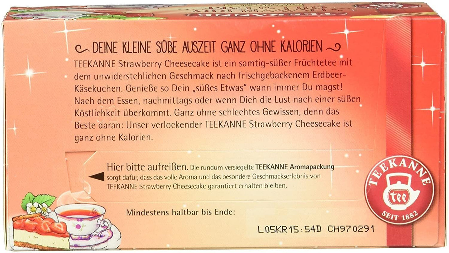 Teekanne Sweeteas Gâteau au fromage aux fraises Gâteau au fromage aux fraises Paquet de 12 (12 x 18 sachets de thé)