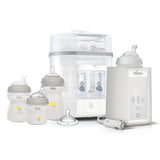Chicco Stérilisateur modulaire avec fonction de séchage, stérilisateur pour biberons, anneau de dentition et tétine avec arrêt automatique, passe au micro-ondes, convient pour stériliser jusqu'à 6 biberons de 330 ml