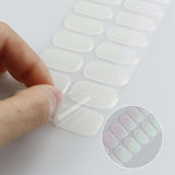JMEOWIO feuille d'ongle paillettes Gel feuille d'ongle auto-adhésif autocollant d'ongle durcissement UV accessoires de conception de décoration d'ongle
