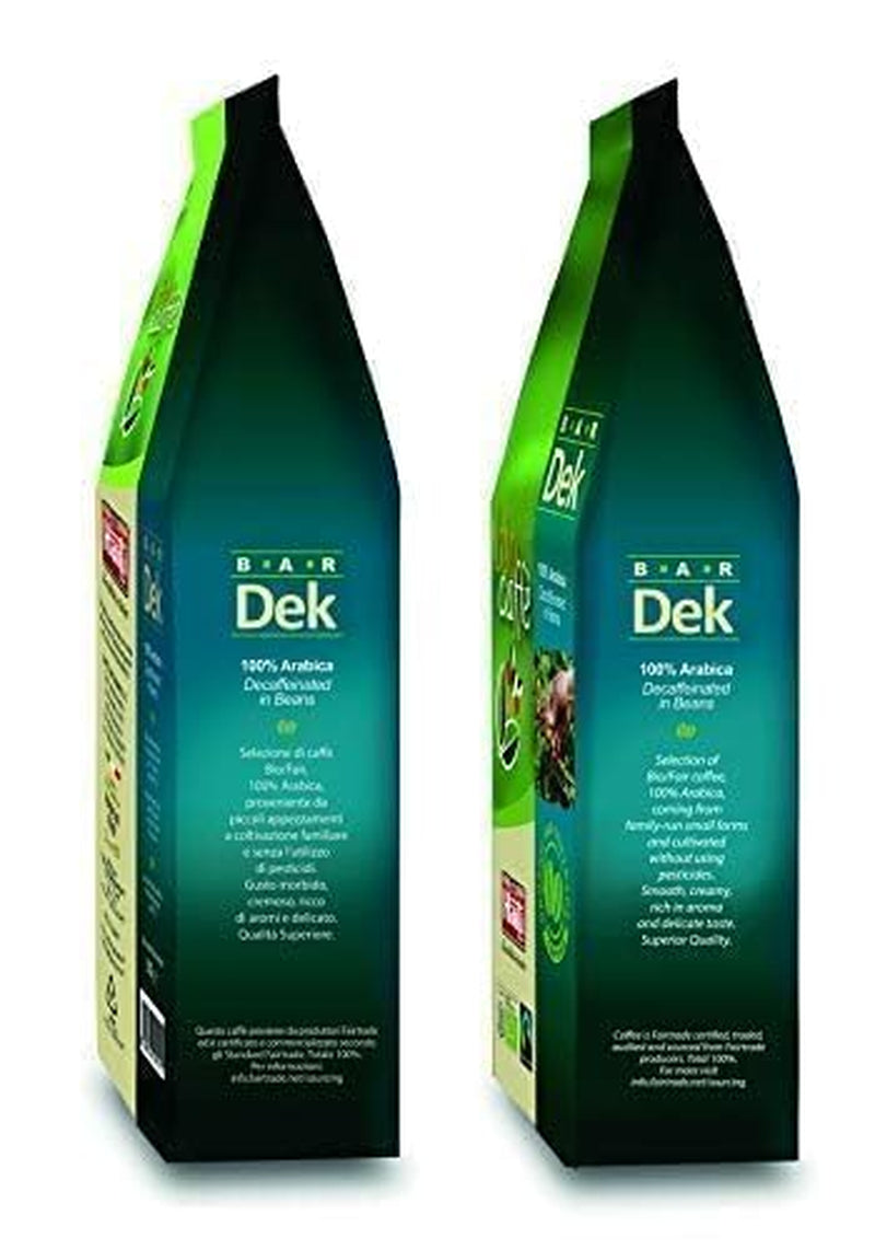Caffè Haiti Roma café en grains décaféiné biologique, 100% Arabica, certifié Fairtrade, qualité biologique, paquet de 2 x 500g