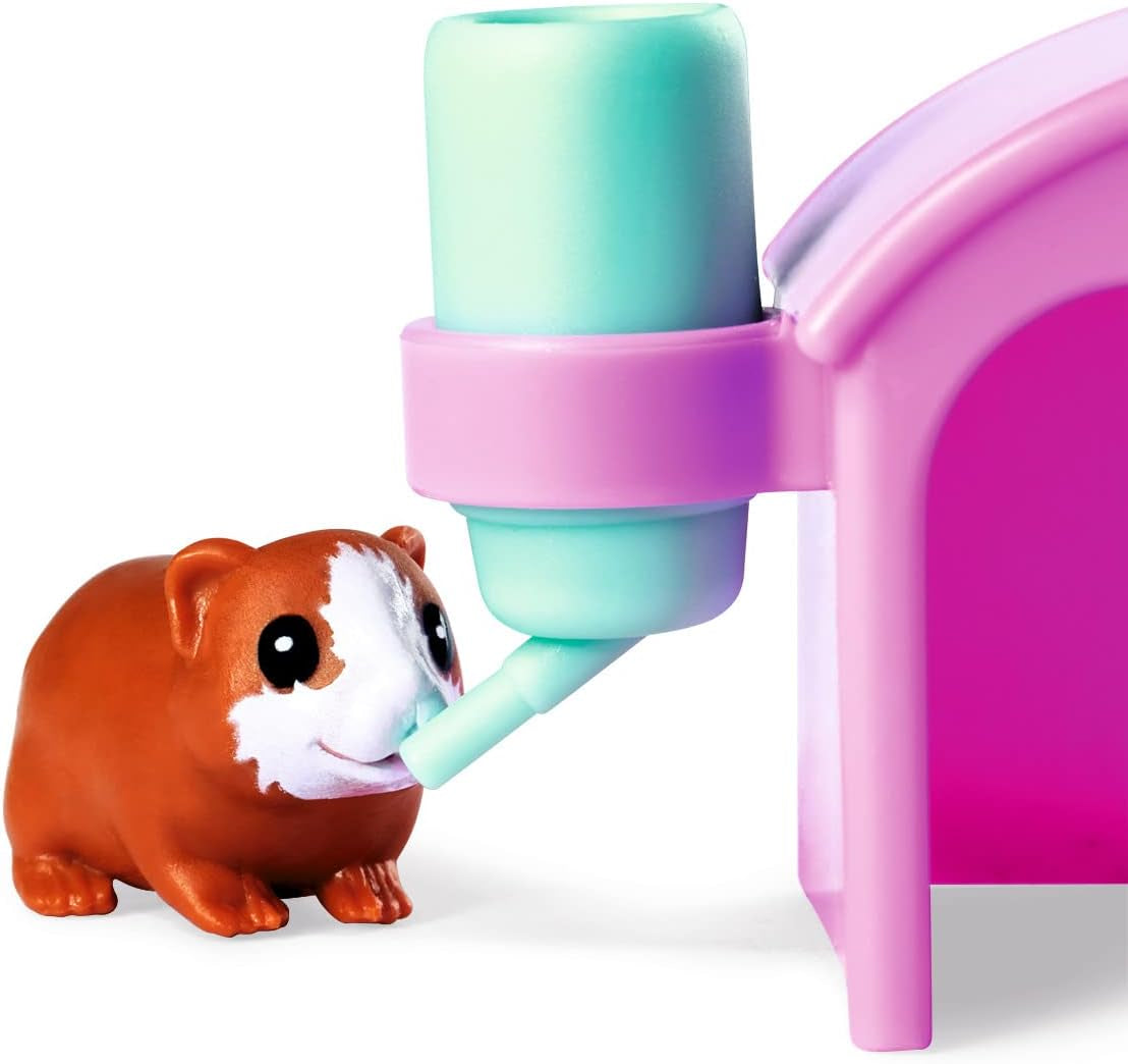 Simba Evi Love Poupée de jeu cochons d'Inde avec deux cochons d'Inde et maison, bouteille d'eau et carottes, 12 cm, à partir de 3 ans