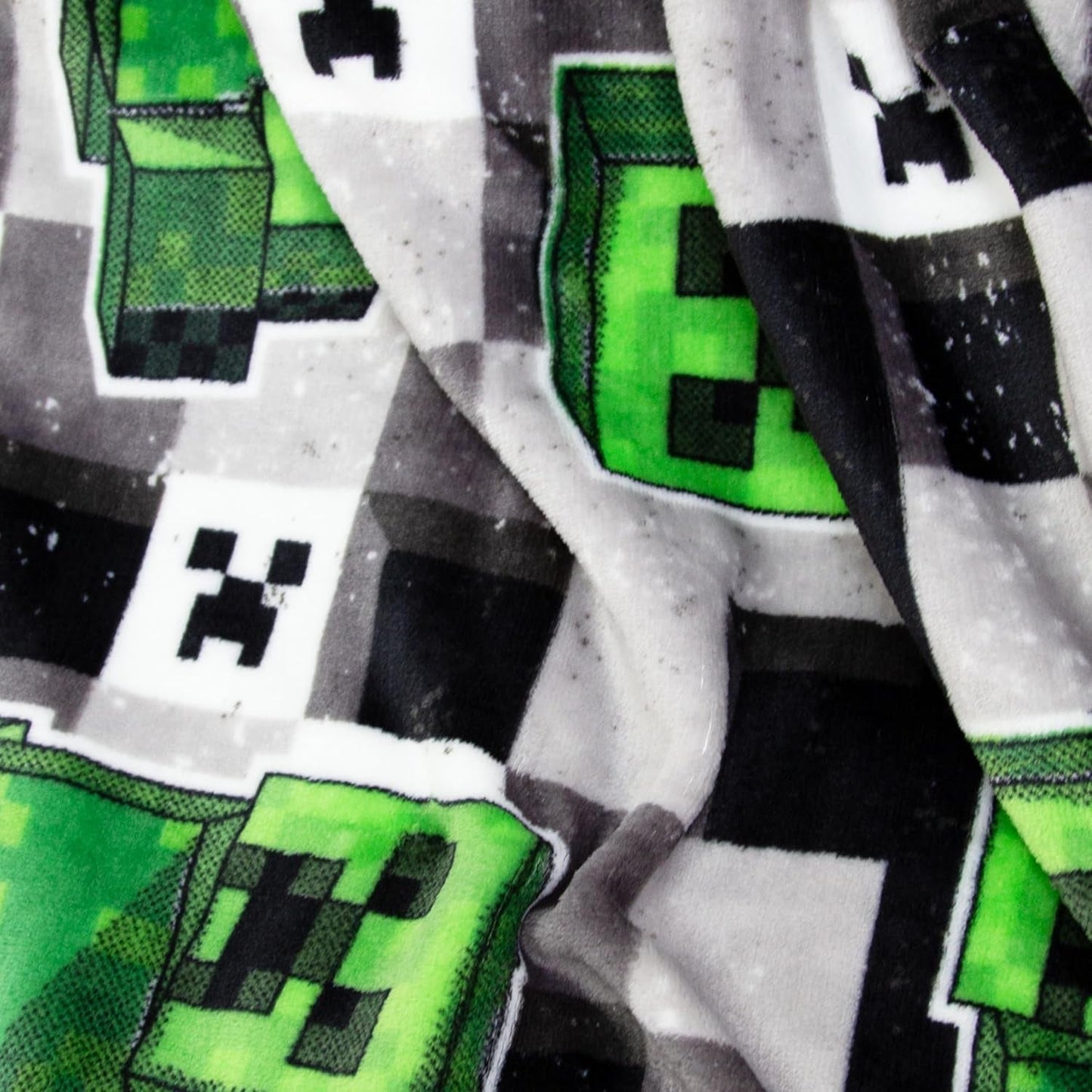 Character World Minecraft Couverture polaire officielle | Scribble Design réversible 2 côtés, couverture super douce et chaude pour lits et couvertures Besuche den Character World-Store