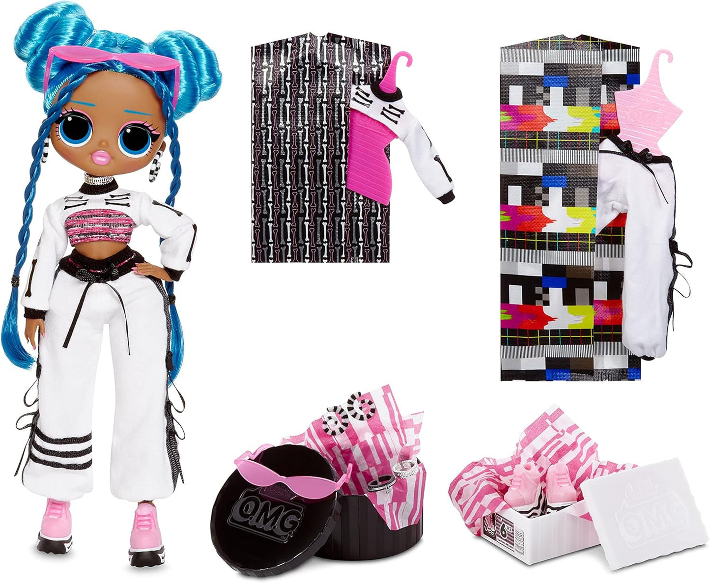 LOL Surprise OMG Fashion Doll 2er-Pack ROLLER CHICK & CHILLAX - Poupées exclusives avec 40 Überraschungen inkl. Tenues et accessoires - Ensemble de jeux 2 en 1 - Série 3 - Pour les enfants à partir de 4 ans