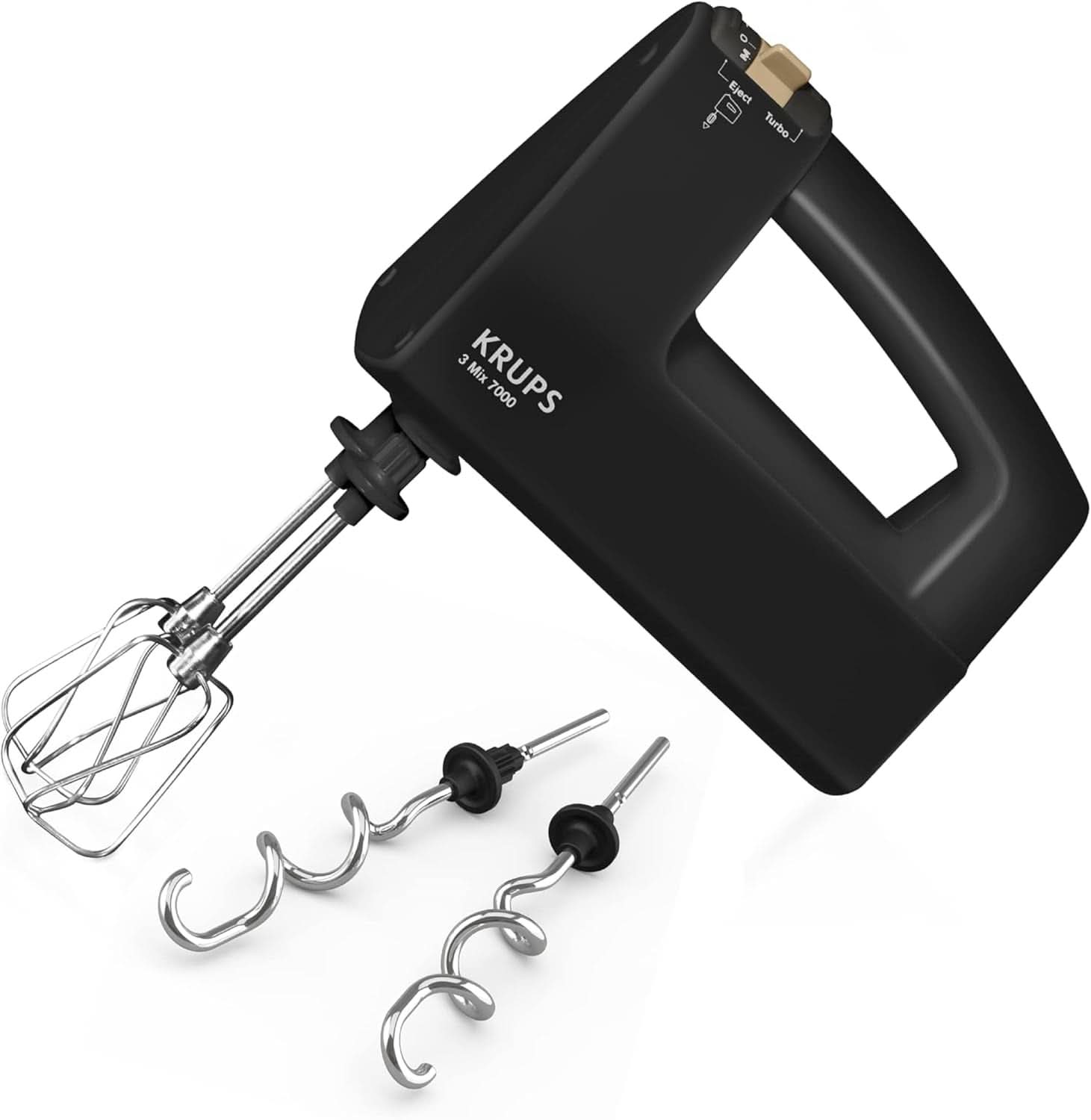 Krups 3Mix 7000 Batteur à main 60 Jahre Special Edition, 500 Watt, Knet- Und Rührhaken Aus Edelstahl, Langes Netzkabel, Zubehörtasche, F6085811, Schwarz/Kupfer Kitchen Naty Shop 3 Mix 7000 F60858