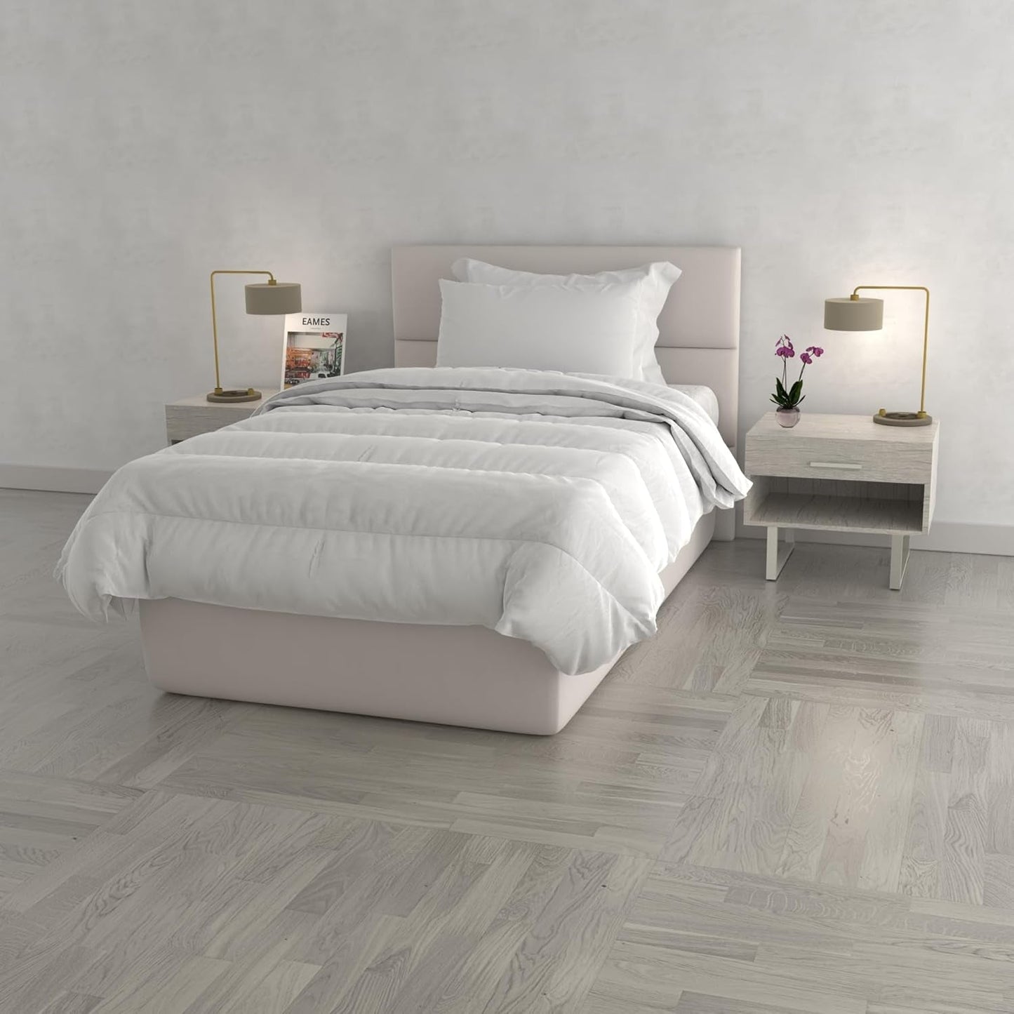 Couette Prestige, 4 saisons, Made in Italy, blanc, 150 X 200 cm Couettes et couettes Naty Shop 150X200Cm