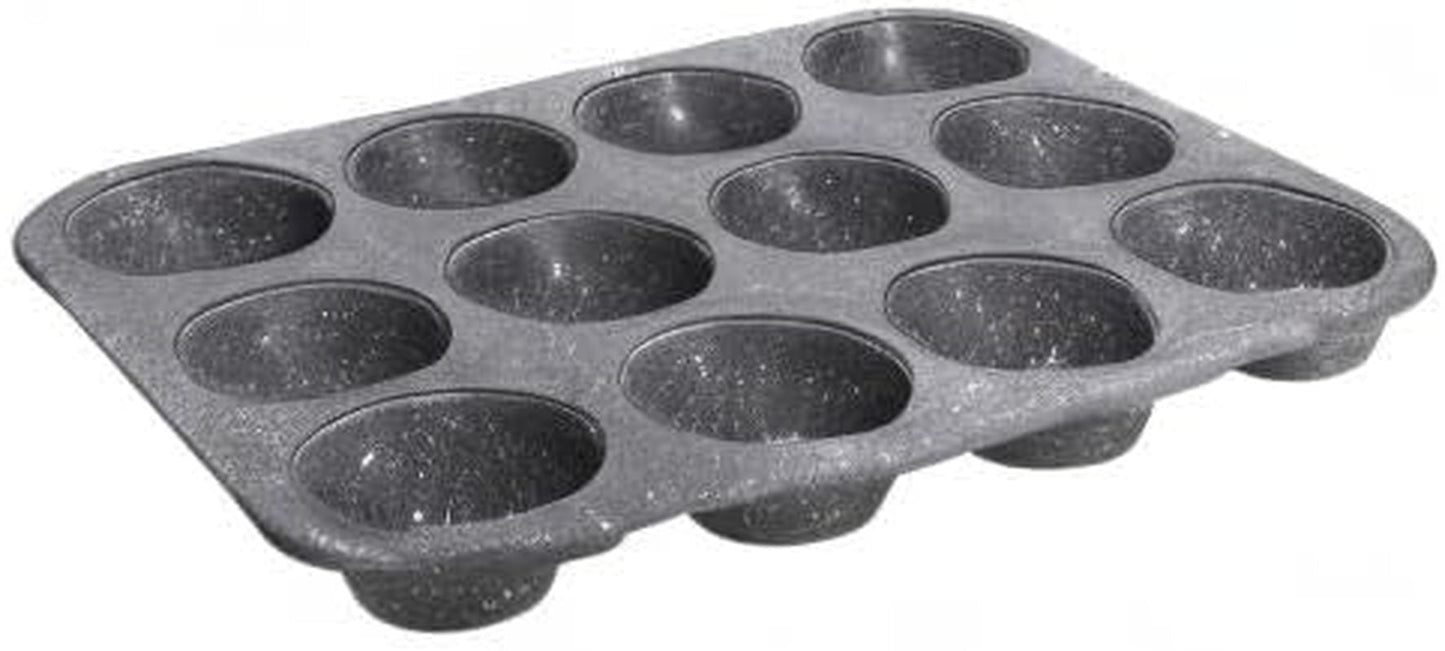 Pure Roq Muffinform Für 12 Muffins, Aluminium, Schwarz Moules et plaques à pâtisserie Naty Shop