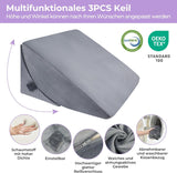 Oreiller en plumes réglable en mousse haute densité, oreiller de dos ergonomique pour lit et canapé, oreiller de lecture anti-reflux pour dormir, jouer, regarder la télévision (lourd)