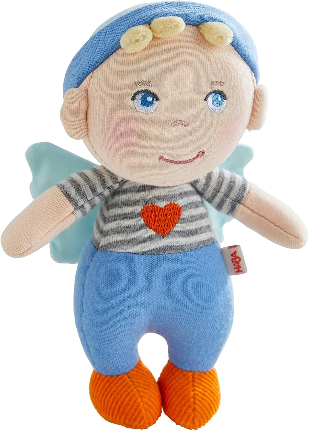 HABA Tapis Ange Gardien - Poupée textile en peluche (15 cm), cadeau de bienvenue idéal pour les bébés et les jeunes enfants - lavable à 30°C - 2011869001 Poupées Naty Shop Titre par défaut
