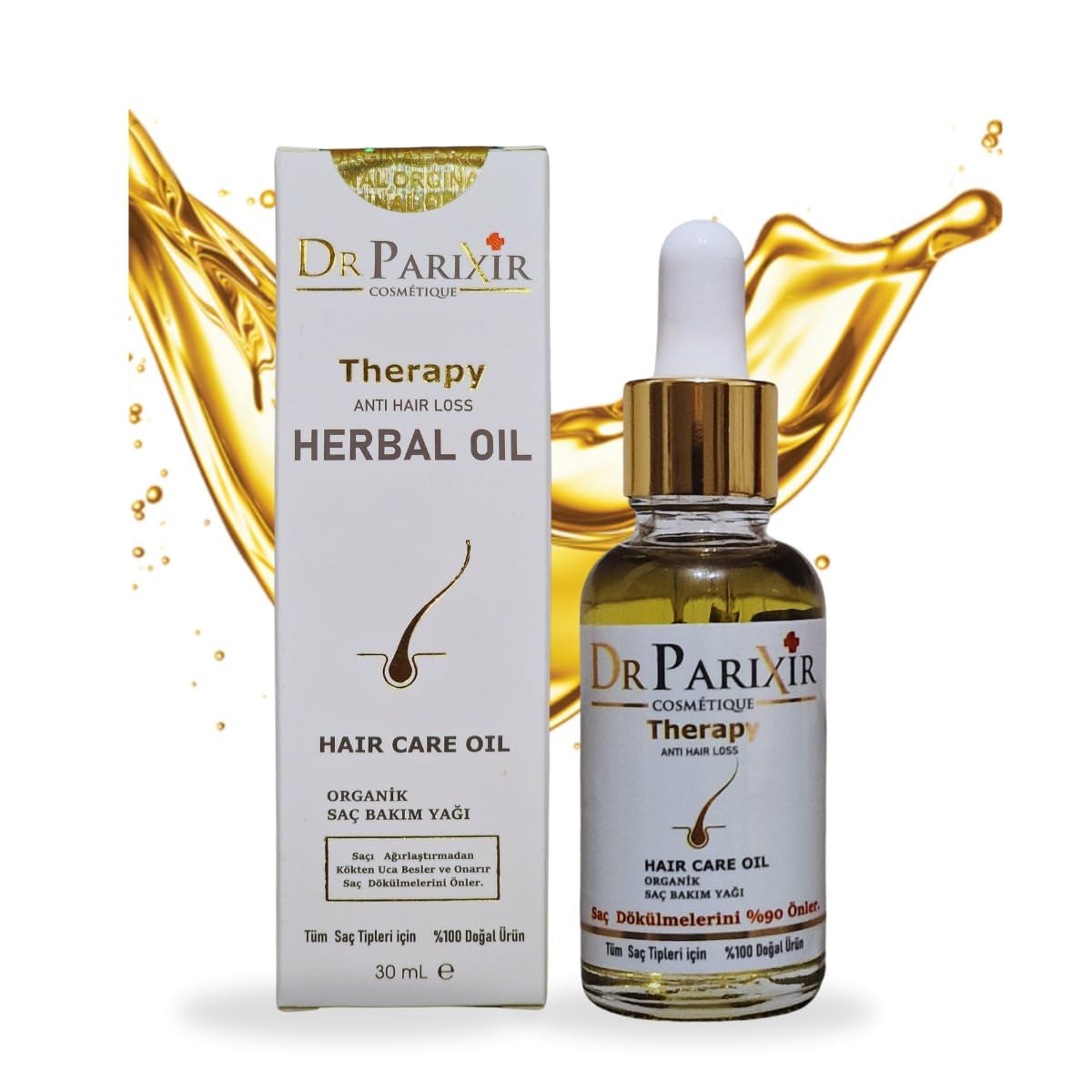 Sérum Anti-Chute Dr Parixir - Solution efficace à l'huile d'olive et au romarin, 30 ml | Réduit la chute des cheveux et renforce les racines des cheveux Naty Shop Hair Care Default Title