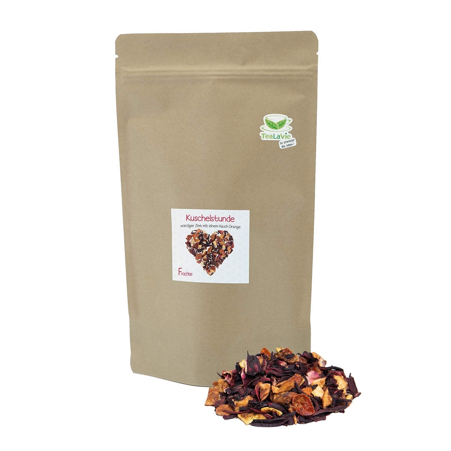 Tealavie - Thé pour enfants sans sucre - Fraises des bois et rhubarbe (200 g) Tealavie Fruit - Thé aux fruits en vrac