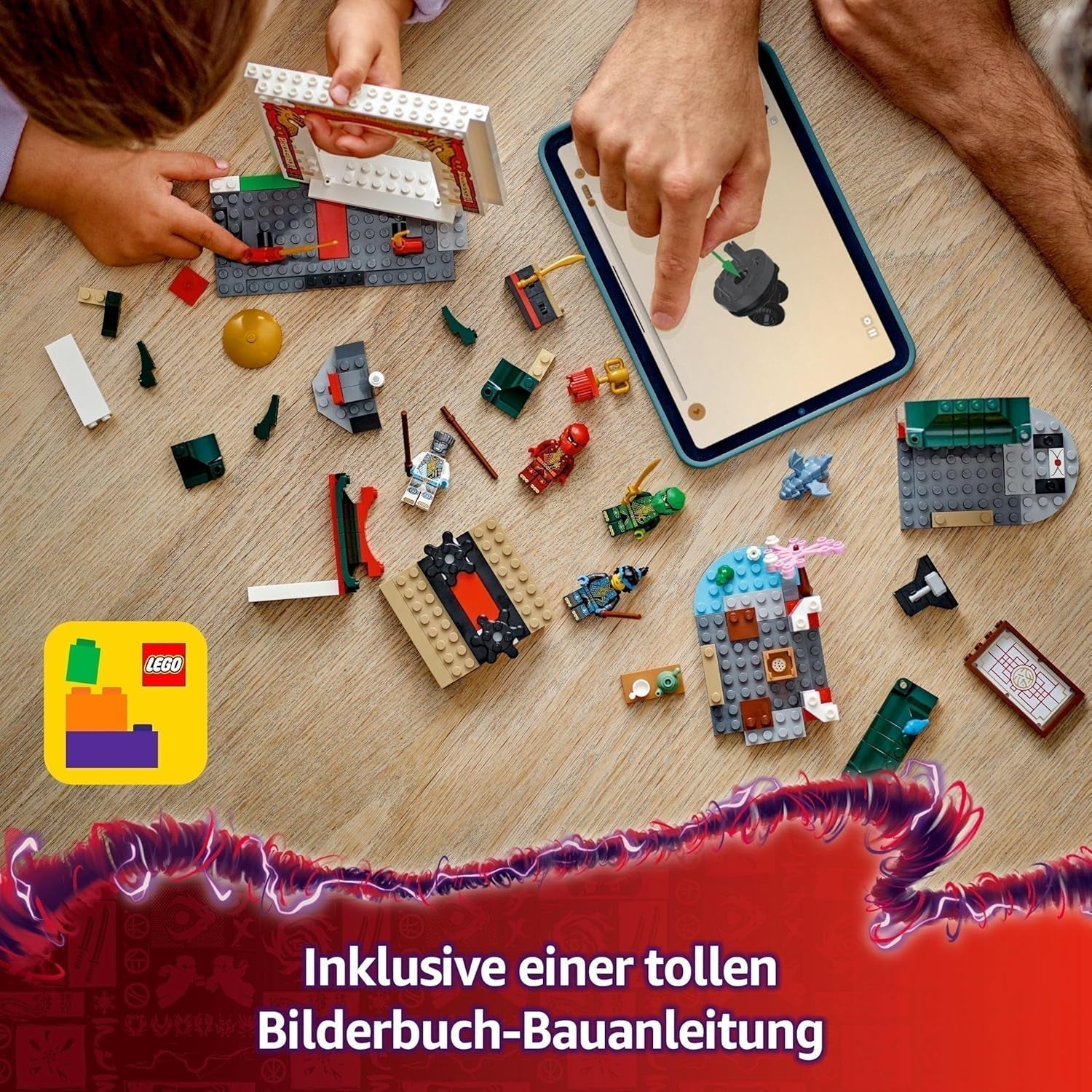 LEGO NINJAGO Spinjitzu Ninja Temple - Playset avec 4 figurines et 1 figurine de dragon - Jeu de construction - Cadeau de Noël ou d'anniversaire pour garçons et filles à partir de 4 ans 71831 Jeux de construction Besuche den LEGO-Store