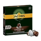 Jacobs Café capsules Guten Morgen XL Intense - 10er Pack (10 x 20 tasses) & Café capsules Espresso Intenso, Intensité 10 sur 12, 200 capsules compatibles Nespresso®*, 10 x 20 tasses