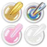 BISHENGYF Silver Chrome Nail Powder - Metal Holo Chromfarbener Nagelpuder, 1G Cromepulver Nägel Glitzer Glänzende Silver Nagelpulver Spiegeleffekt Pigment Nagelkunst, DIY-Design-Dekor Frauen Geschenk