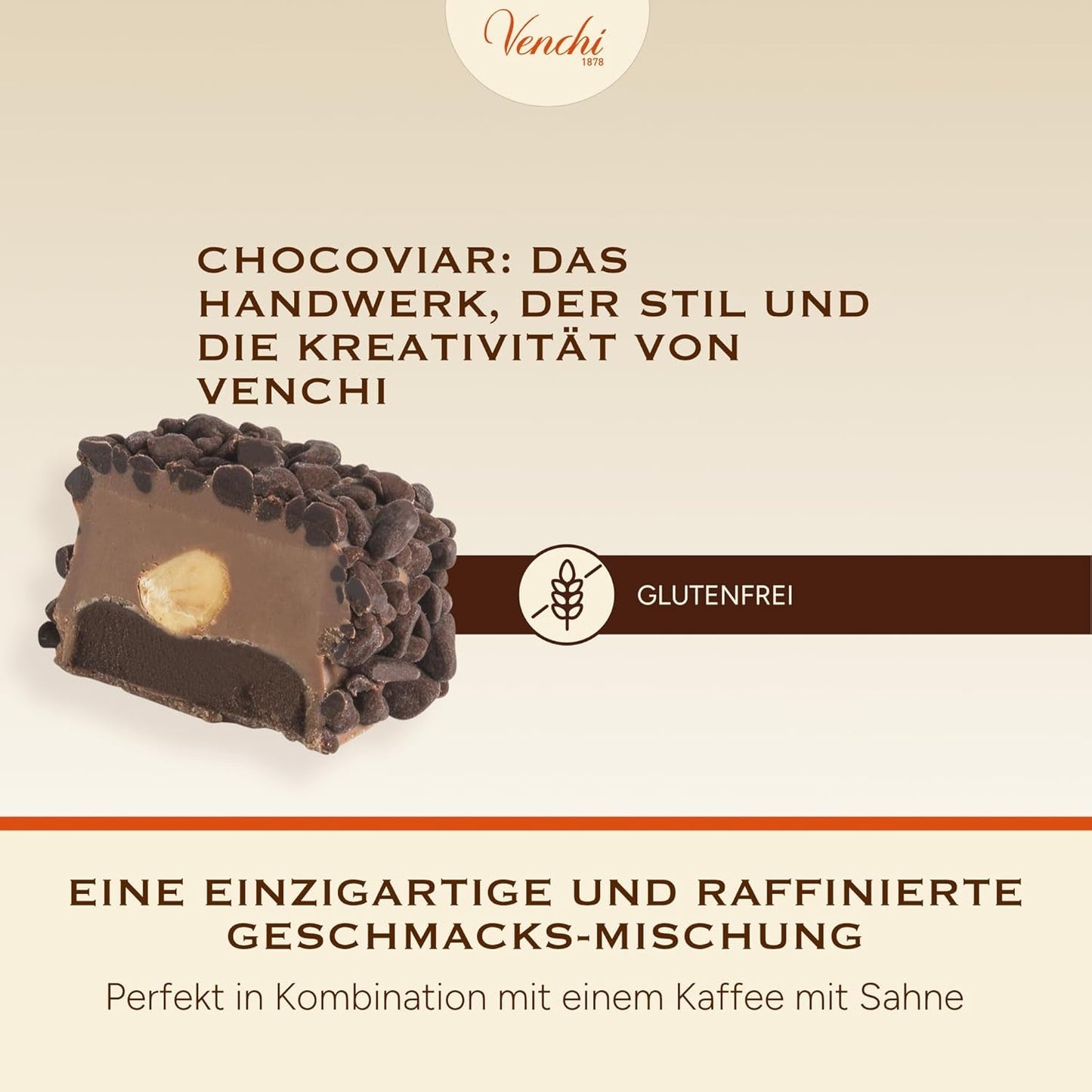 Venchi – Chocoviar Gianduia, pralines en sachet de 1 kg, chocolat Gianduia produit exclusivement avec des « noisettes des forêts du Piémont », sans gluten, sans colorants artificiels et sans conservateurs