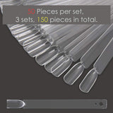 150 pièces Nail Art Tips Ring Stick, Transparent Farbe Karte Platten Nagelleck Display Ring Sticks, Nagel Salon Übungen Display Nail Tips