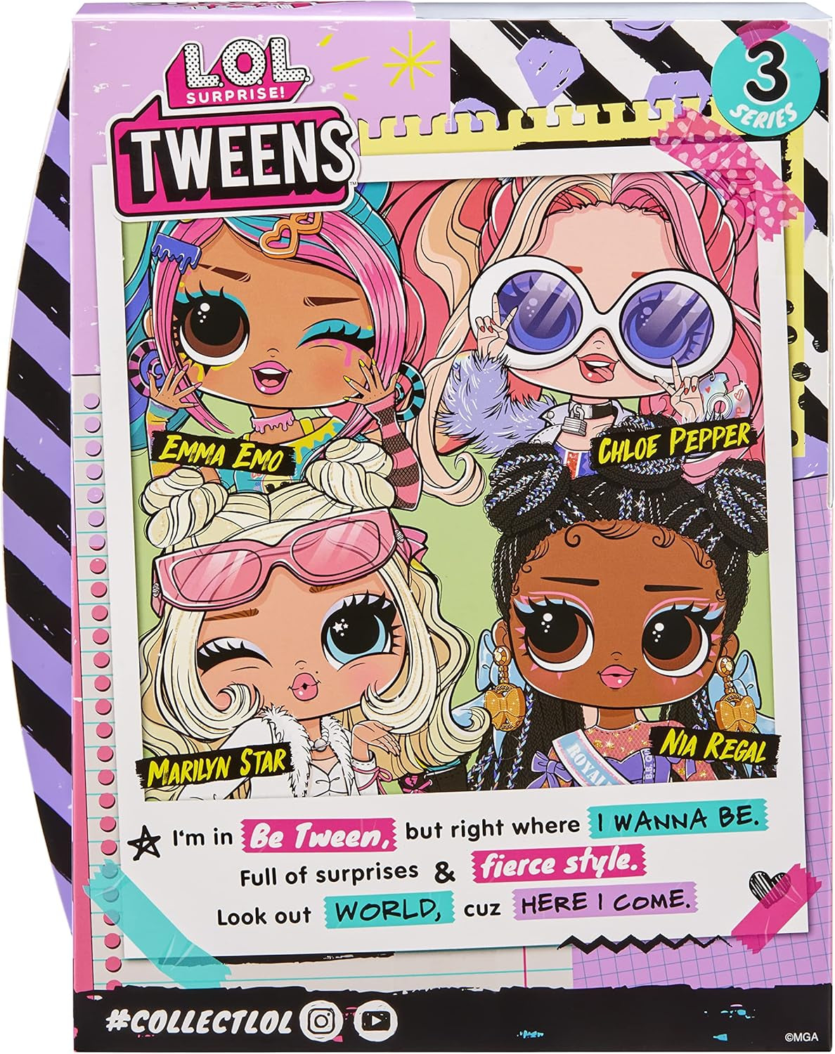 Mdr Surprise ! Tweens Fashion Doll Série 3 - Poupée NIA Regal 15 cm avec surprises : tenues extravagantes, accessoires et plus encore. Excellent cadeau de collection pour garçons et filles de 18 ans et plus 584087