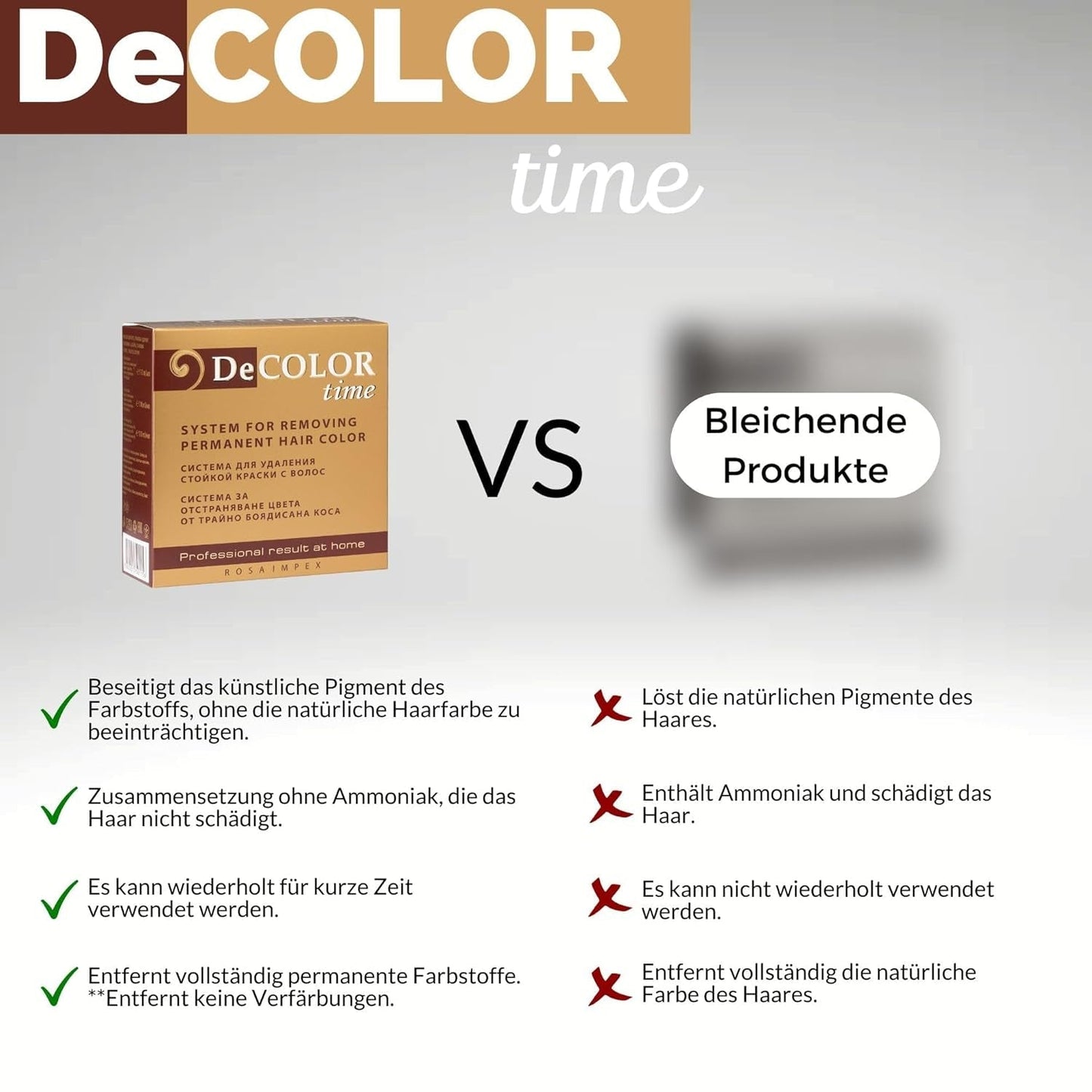 Système de teinture capillaire DeColor Time | épilation aux teintures capillaires | ramenez votre couleur de cheveux naturelle | enlèvement de la couleur peinte | 330 ml de teinture capillaire Naty Shop