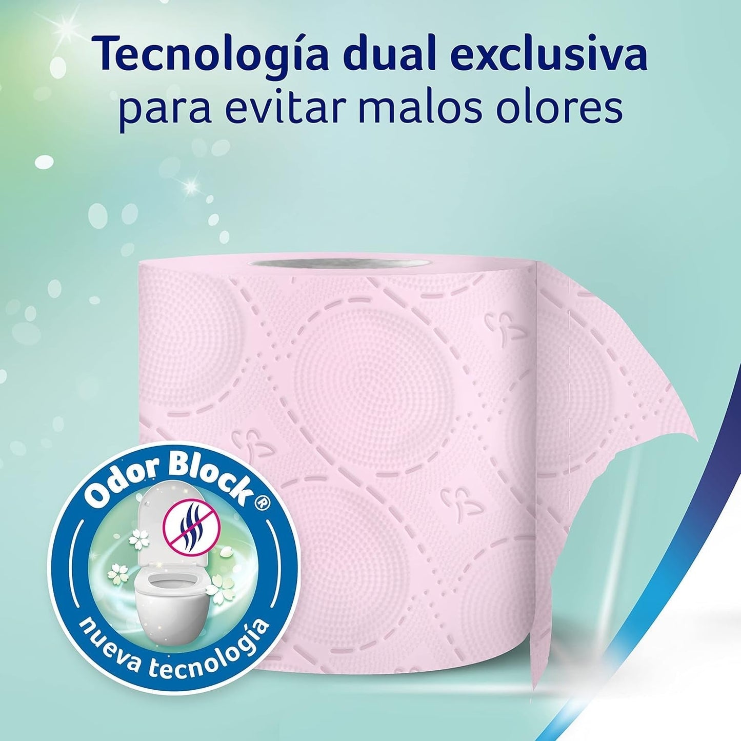 Colcasa Care & Protect 3 x 12 papier toilette avec technologie de blocage des odeurs, neutralise les mauvaises odeurs, paquet de 36 rouleaux, 3 épaisseurs, rouleaux roses parfumés frais